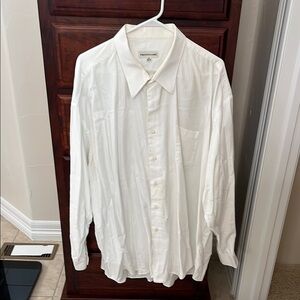 Pronto Uomo 100% Cotton White Dress Shirt Classic Elegance sz 20